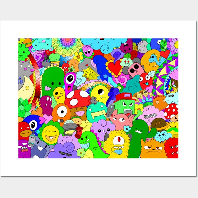 Monster Doodles Wall Art by ShutterStudios